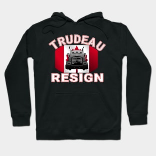 TRUDEAU RESIGN SAVE CANADA FREEDOM CONVOY 2022 TRUCKERS RED LETTERS Hoodie